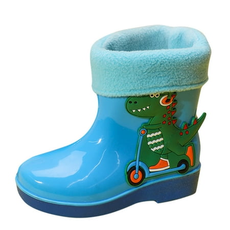 

Children Infants Baby Boys Girls Cartoon Dinosaur Water Proof Rain Boots Shoes