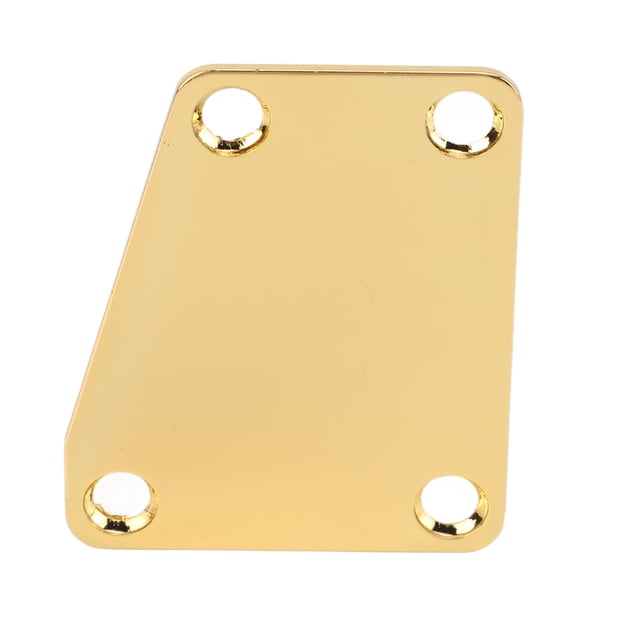 Electric Guitar Neckplate, Bass Neck Plate Metal Trapezoidal Good Match For DIY Gold