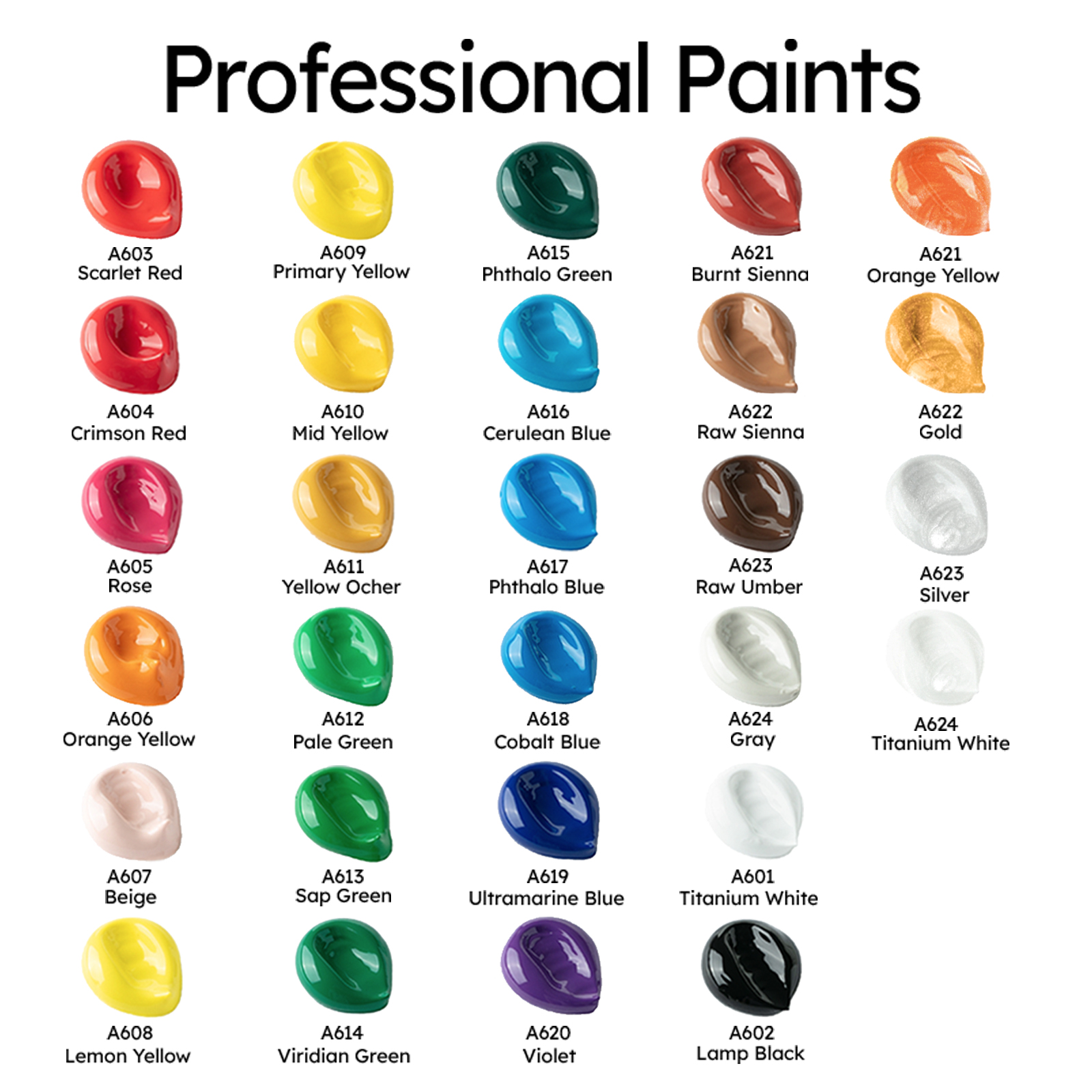 Fantastory 28-Color Acrylic Paint Set with 12 Brushes photo 3