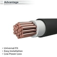 thumbnail image 3 of Unique Bargains 1 Pc 4 AWG Gauge 3FT Copper Battery Inverter Cable 5/16" Lug Universal Black, 3 of 7