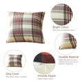 thumbnail image 3 of Plaid Throw Pillow Case Throw Pillow Farmer's Delight Square Pillow case Halloween fall home decoration - Red and white, 3 of 5