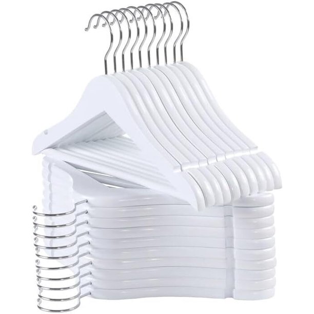 Ganchos de Madera para Niños. Paquete de 30 Piezas. Gancho Giratorio 360°, Calidad Premium. Resistentes, Elegantes y Duraderos