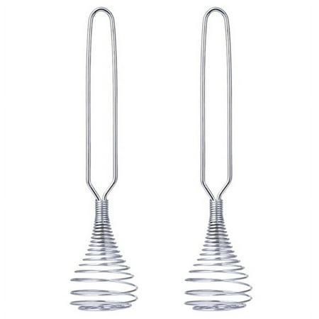 

2X Spring Coil Wire Whisk Hand Mixer Blender Egg Beater Stainless Steel Tool