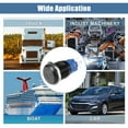 thumbnail image 3 of Unique Bargains 2pcs 16mm Car Interior Momentary Push Button Switch Round Start Button SPST 1NO AC 12-24V Blue Light, 3 of 6