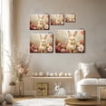thumbnail image 6 of HFDF Easter Canvas Wall Art Decor Painting Adorable Bunny Flowers Picture Poster Print, Animals Art, Farmhouse Vintage Rabbit Artwork Picture Wall Decor, Spring Easter Decoration 14x11inch Framed, 6 of 7