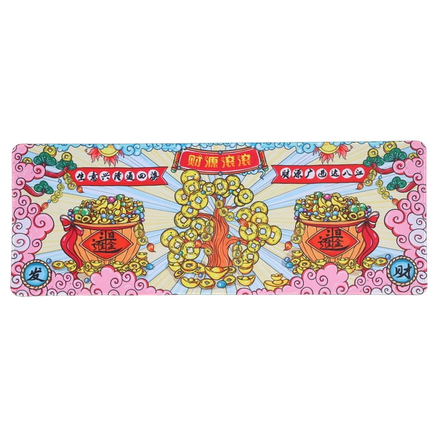 Alfombrilla de ratón grande de goma para juegos, alfombrilla de escritorio lavable para teclado, para oficina, hogar, 300 x 800 x 3 mm, dinero ondeando