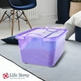 thumbnail image 4 of Life Story 55 Qt Stackable Storage Bin, Light Duty Lidded Container, Purple, 12 Pack, 4 of 8