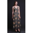thumbnail image 2 of Bimba Robe Longue Maxi d'Été à Imprimé Floral pour Femme, Col en V, Tenue de Villégiature de Vacances - Grand, 2 of 6