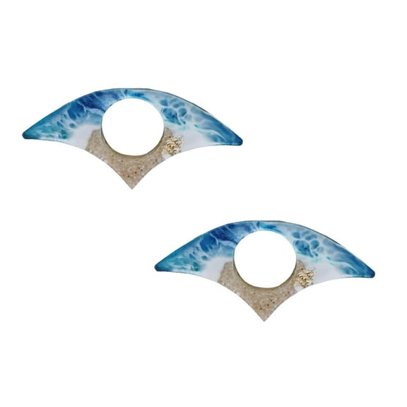 2Pack Ocean Beach Book Page Holder Handmade Transparent Thumb Ring Page Holder Coastal Resin Thumb Reading Accessories For Teachers Book Lovers Literary 1Pc Office&Craft&Stationery Home Decor