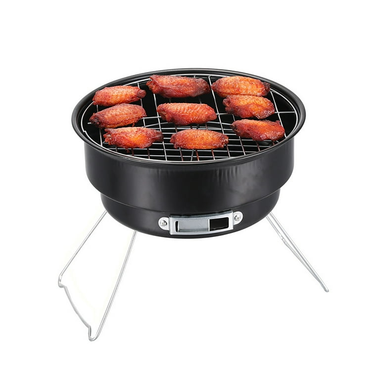 Tanjnj Barbecue Grill Portable Round Barbecue Grill Outdoor