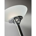 thumbnail image 2 of Frosted Glass Shade Uplighting Torchiere in Brushed Steel, 2 of 2