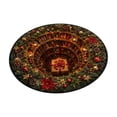 thumbnail image 6 of PLPPYFS Christmas 3D Visual Illusion Round Area Rug, Vortex Hole Pattern Non‑ Absorbent Floor Mat, Festive Holiday Decor Doormat for Entryway, Bedroom, Living Room Party Decoration, 6 of 6