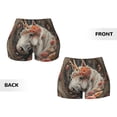 thumbnail image 3 of Sikiie Vintage Floral White Horse Print Workout Shorts Women Scrunch Butt Gym Shorts Seamless High Waist Tummy Control Yoga Biker Athletic Shorts, 3 of 5