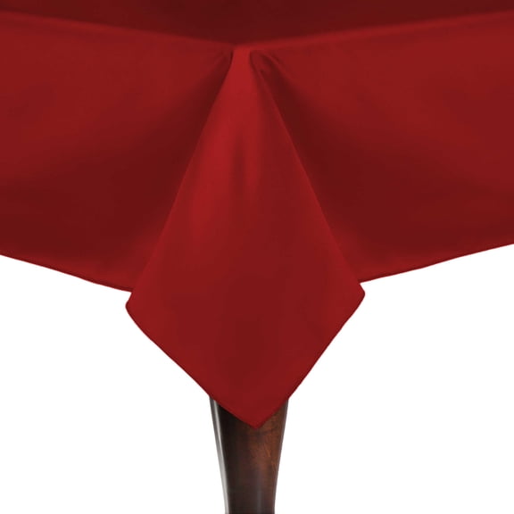 Ultimate Textile (3 Pack) Satin 72 x 108-Inch Rectangular Tablecloth - for Wedding, Special Event or Banquet use, Red