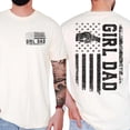thumbnail image 2 of Girl Dad American Flag Patriotic Graphic Casual T-Shirt for Men, 2 of 6