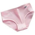 thumbnail image 2 of rygai Women Underpants Lace Breathable Mid Waist Soft Anti-septic Cotton Elastic Candy Color Lady Panties Inner Wear Clothes,Pink L, 2 of 8