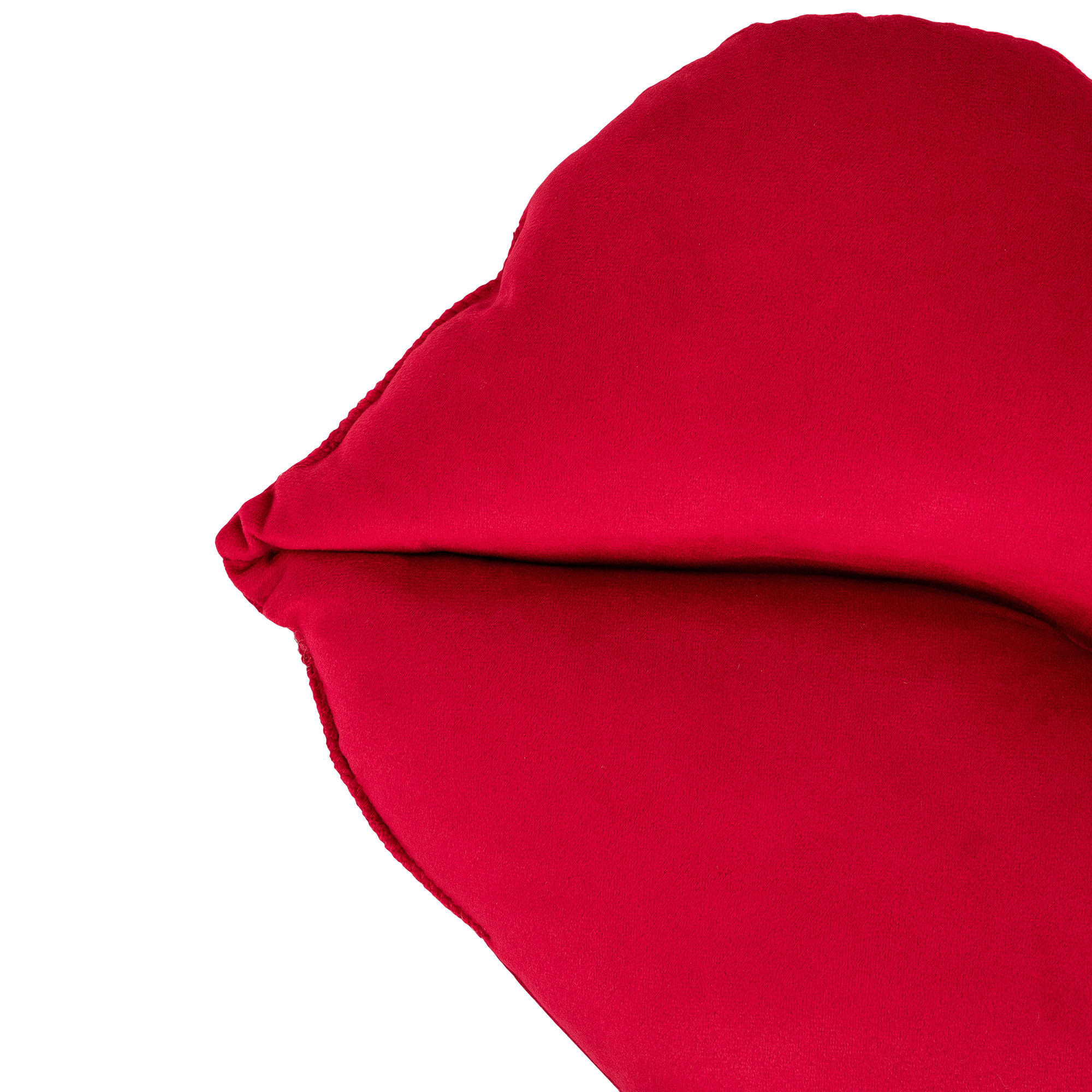Lip-Shaped Cotton Throw Pillows - 16" x 24" - Ruby Red - Set of 2