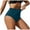 Navy Blue, variant on Women's Black High Waisted Bikini Bottoms - Retro Full Coverage Swimsuit with Mid Waist Design