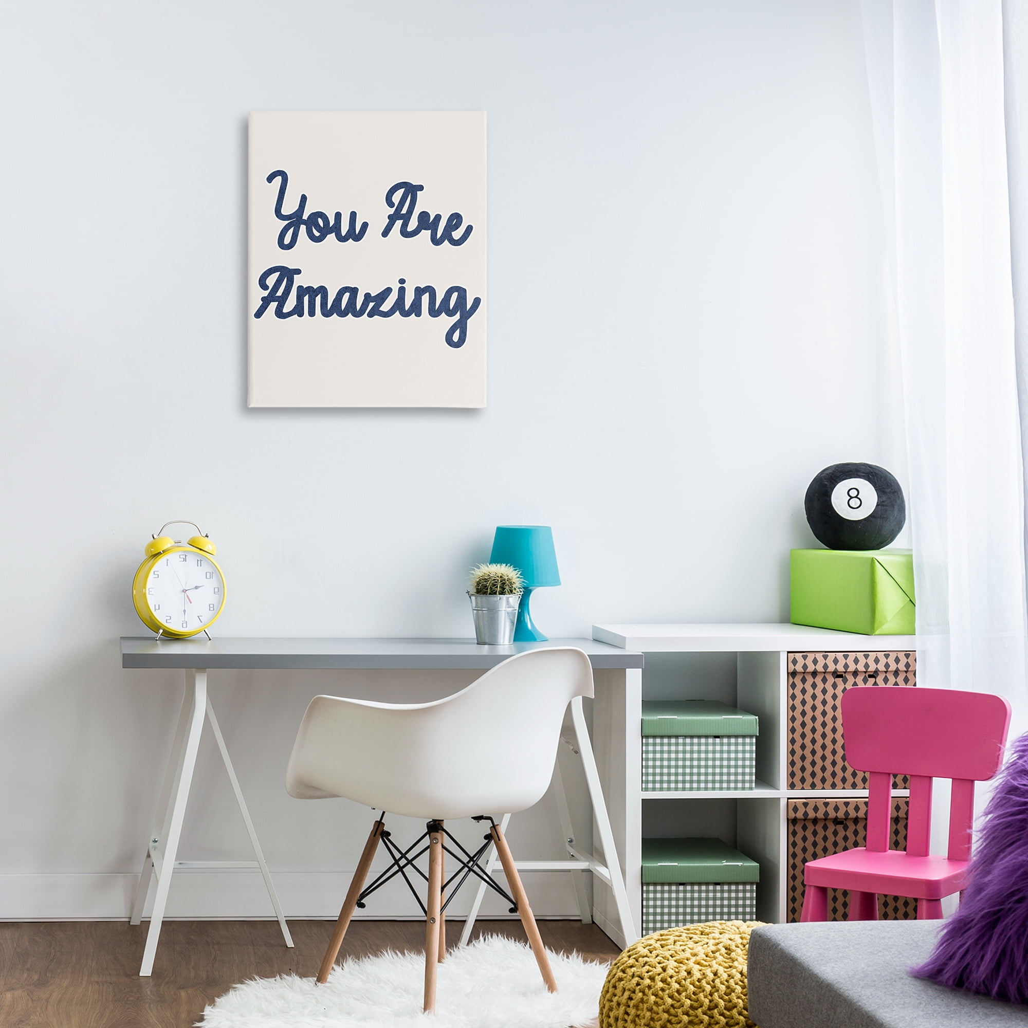 Stupell Industries You Are Amazing Phrase Typography Painting Gallery Wrapped Canvas Art Print Wall Art, 24 x 30