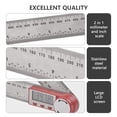 thumbnail image 2 of Angle Digital Détecteur Ruler 11 Pouces/300mm Acier Inoxydable Angle Détecteur Protracteur avec Écran LCD Zéro, 2 of 8