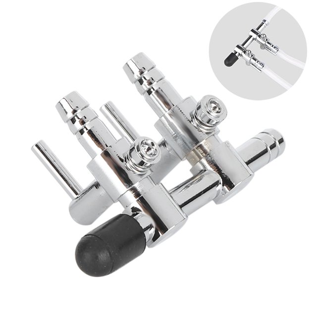 Aquarium Air Valve, Stainless Steel Fish Air Pump Control Valve Durable Professional Manually Control Practical for Air Pump for Fish for Aquarium 2 Head,4 Head,5 Head,1 Head