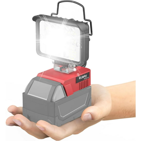 TRAHOO-Cordless LED Work Light for Milwaukee 18V Battery, 20W 2000LM Flashlight Tools Handheld Work Light for Working in Dark Environments,Outdoor Camping,Hiking,Fishing,Hunting(Tool Only)