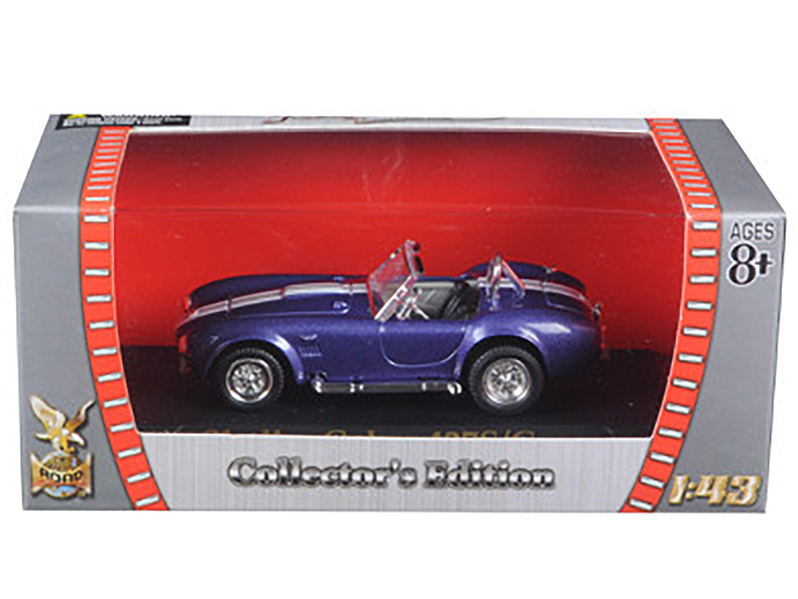 1:18 Scale Diecast Model – 1964 Shelby Cobra 427 S/C Convertible, Blue, With Opening Doors, Hood & Trunk