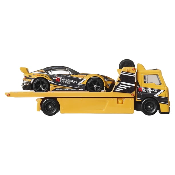 Hot Wheels Team Transport Truck & Race Car, 1:64 Scale Toy