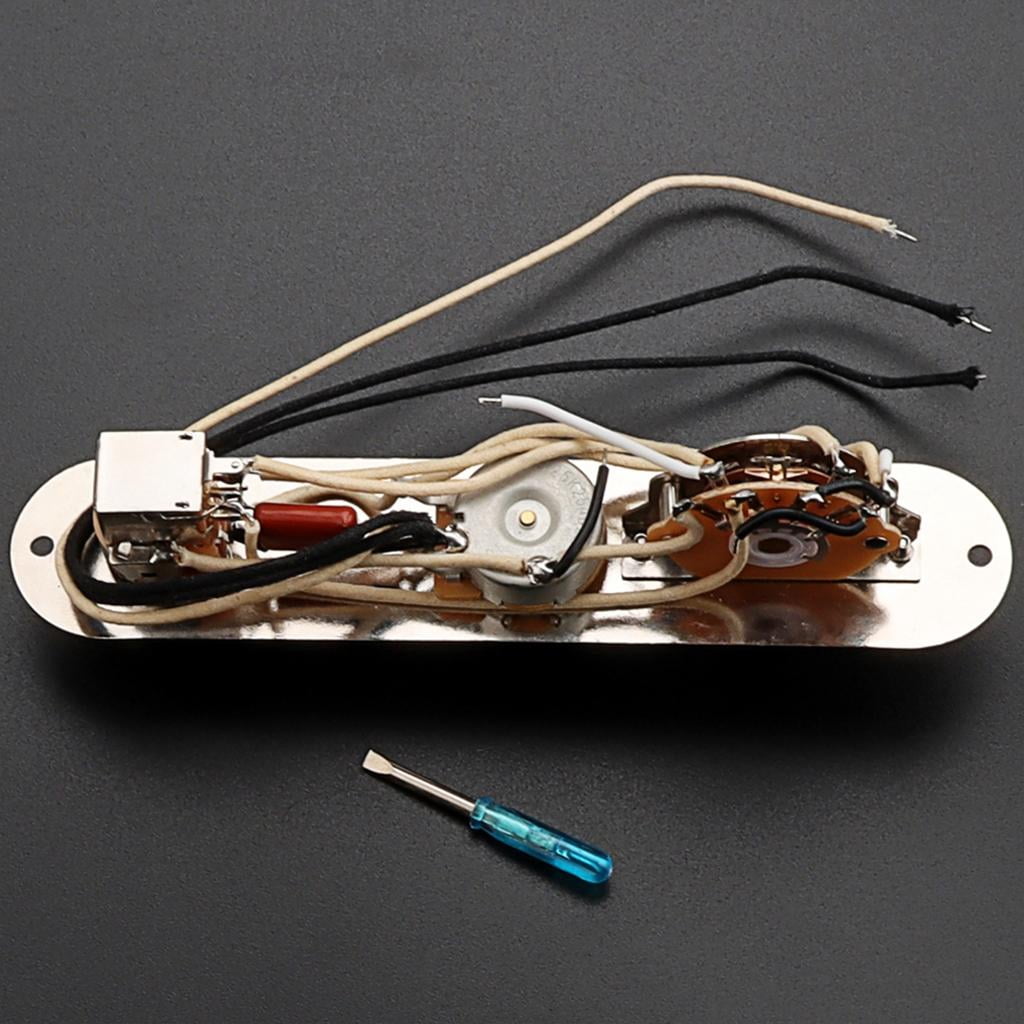 CEORPER 3 Way Wired Loaded Control Plate with Switch Knob for Electric Guitar Playing