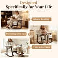 thumbnail image 6 of Legahome Nursery Rocking Chair, Teddy Upholstered Rocking Accent Chair with 23.6"Extra Wide Seat, Thick Cushion and Solid Wood Frame, Modern Accent Glider Rocker for Living Room, Reading Room, White, 6 of 9