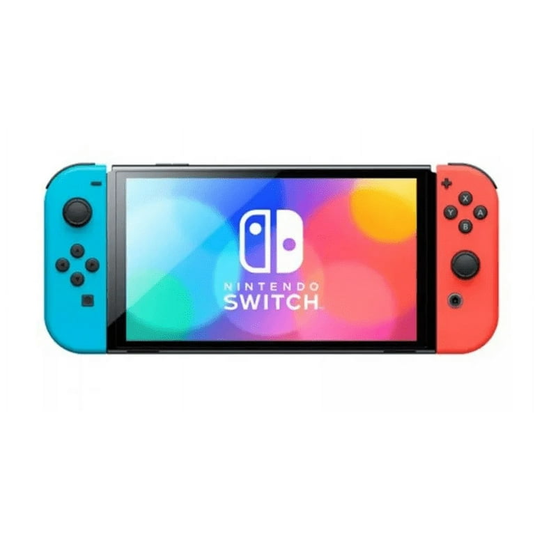  Nintendo Switch – OLED Model w/ Neon Red & Neon Blue Joy-Con :  Video Games