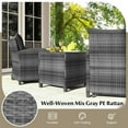 thumbnail image 6 of Topcobe 5 Piece Patio Rattan Furniture with 2 Ottomans and Tempered Glass Coffee Table, Outdoor Patio Furniture for Garden Backyard Pool Deck-Black, 6 of 9