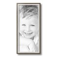 thumbnail image 1 of ArtToFrames 7" x 16" Silver with Stained Grey Picture Frame, 7x16 inch Silver Wood Poster Frame (WOM-4767), 1 of 6
