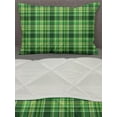 thumbnail image 3 of Checkered Comforter & Sham Bedding Set, Old Fashioned Irish British Tile Mosaic in Vibrant Green Colors, 3 pcs Duvet Set Microfiber Filling Quilt, 5 Sizes, Emerald Lime Green White, by Ambesonne, 3 of 4