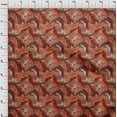 thumbnail image 4 of oneOone Rayon Maroon Fabric Tropical Craft Projects Decor Fabric Printed By The Yard 56 Inch Wide, 4 of 5