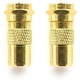 thumbnail image 3 of Cable adaptador de antena satelital 2X a juego de adaptadores satelitales Conector F a conector IEC Cable adaptador coaxial satelital chapado en oro, 3 of 4