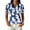 Blue, variant on Bexdxz Vintage Halloween Polo Shirts Women Short Sleeve Lapel Collar Casual Autumn Party Tees Orange XL