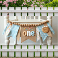thumbnail image 6 of Cute Polka Dot Gingham Burlap Banner with Cookie One Decoration Birthday Party Supplies Backdrop Decorations Photography Props First Birthday Decor Background Party Decor, 6 of 8