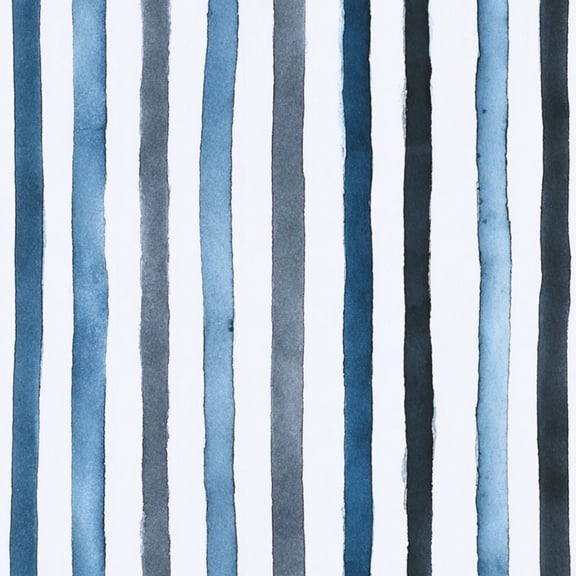 Peel and Stick Wallpaper Blue Watercolor Vertical Stripes Abstract Navy Tones Wall Mural 17.7in x 9.8ft Self Adhesive Removable Wall Paper Renter Friendly Wallpaper for Nursery Bedroom Cabinets