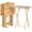 Natural, variant on Portable Foldable TV Tray Table with Storage Rack, Space-Saving Design, Sturdy Wood, 14.6" L x 19" W x 26" H, Espresso, 4-Pack