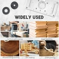 thumbnail image 4 of Trimmer Flip Board with 4 Black Ring Router Table Insert Plate Multifunctional Trimming Machine Flip Board Used for Trimming Grooving Furniture Processing Crafts Carving Woodworking DIY, 4 of 8