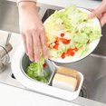 thumbnail image 3 of Sink Sponge Holder Home Use Draining Basket Fruit Holding Shelf Sinks Sponges Rack Kitchen Organizer for Storage Drain Drying Green, 3 of 7