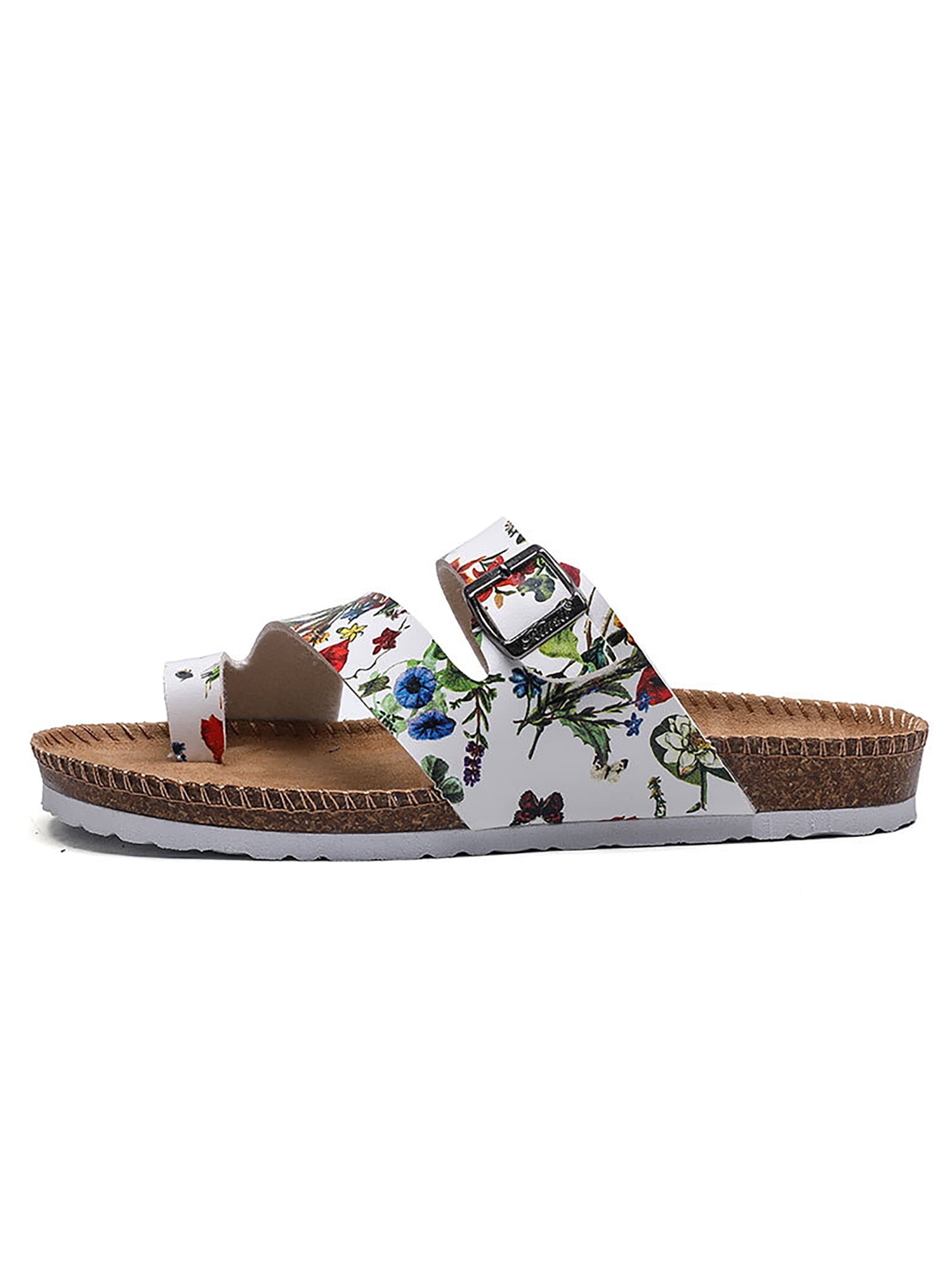 NEW Women's Slide Buckle T-Strap Cork Footbed Platform Flip Flop Shoes Sandals NEW Women's Slide Buckle T-Strap Cork Footbed Platform Flip Flop Shoes Sandals