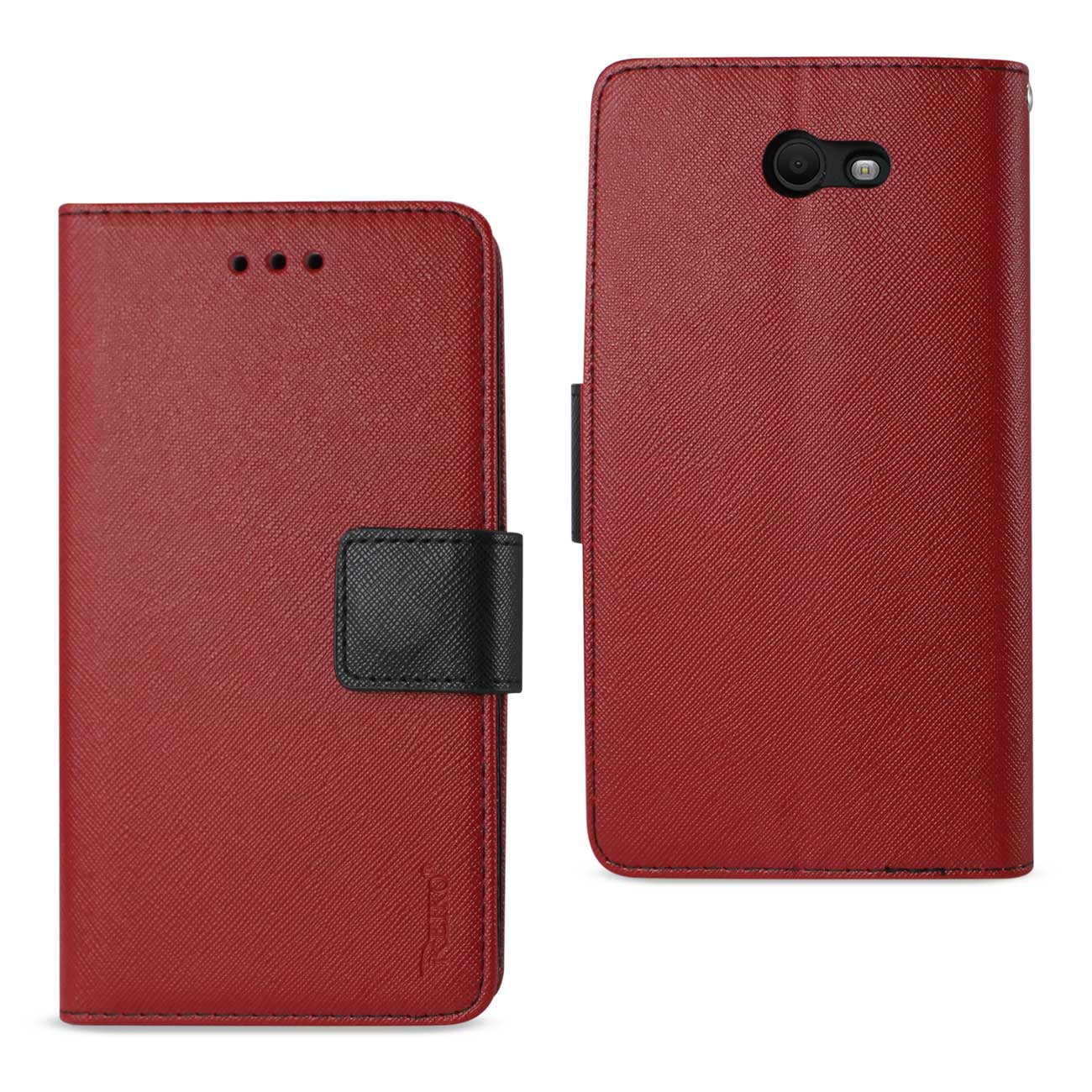 Samsung Galaxy J7 V (2017) 3-in-1 Wallet Case In Red - Walmart.com
