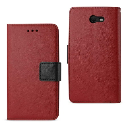 Samsung Galaxy J7 V (2017) 3-in-1 Wallet Case In Red