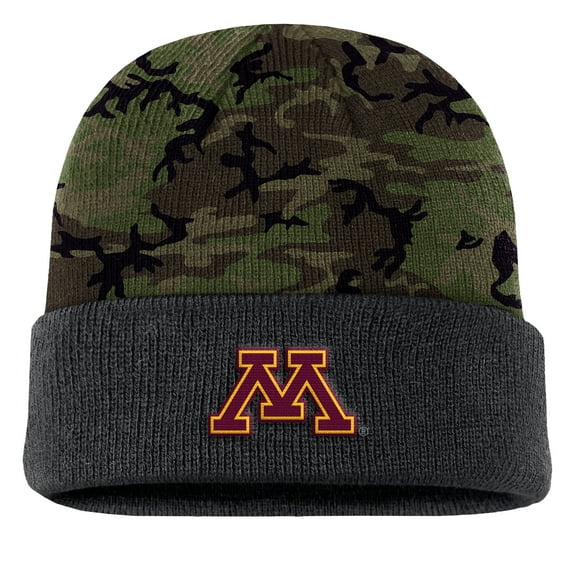 Men's Nike Camo Minnesota Golden Gophers Military Appreciation Cuffed Knit Hat