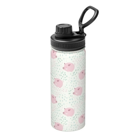 

Hirioo Cute Pigs for 18oz Sports Insulated Kettle for Gym Hiking Camping Running Mountain Bike Outdoor Sports