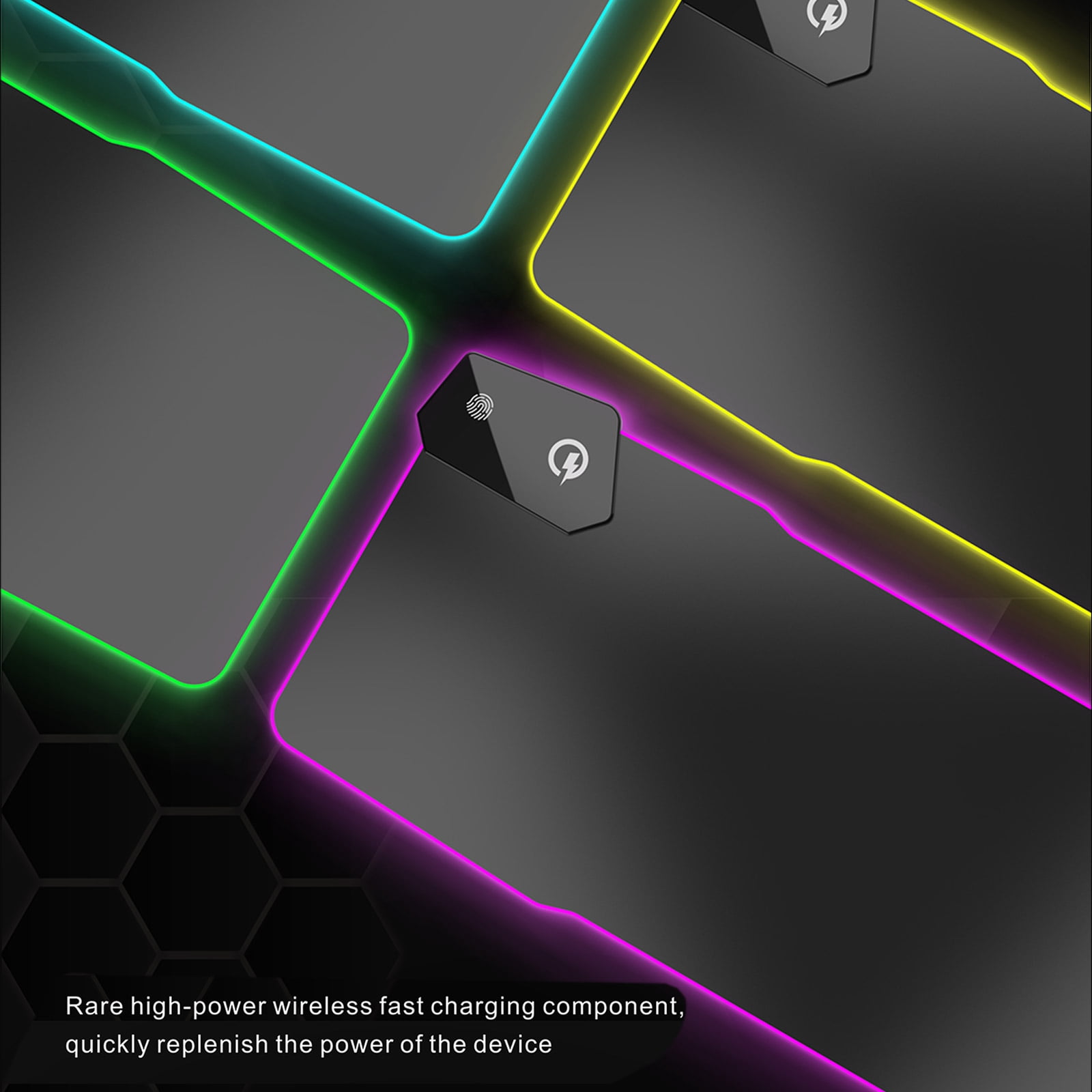 Gaming Mouse Pad With 15W RGB Mouse Pad For Mice Desk Cushion Mouse Mat For Laptops