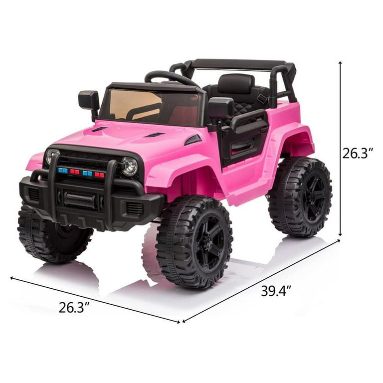 Kids 12V Battery Operated Ride On Truck with Big Wheels RC / Remote Control  - Pink