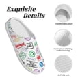 thumbnail image 5 of KLL Stamp Set Collection Pattern Adult Unisex Cozy Slippers,Fuzzy Slip-on Slippers TPR Sole Slippers Comfort Plush Home Footwear for Indoor & Outdoor-37/38, 5 of 7